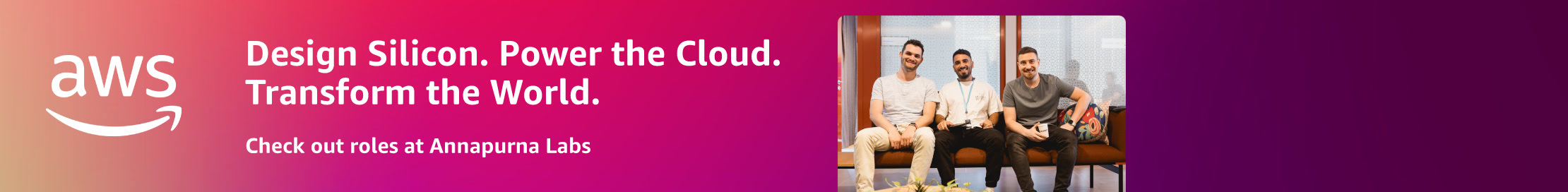 Design Silicon. Power the Cloud. Change the World. Check out roles at Annapurna Labs.